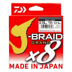 LINHA daiwa J-BRAID GRAND X8 270mts cinza