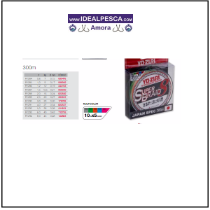 LINHA YO-ZURI SUPER BRAID 8 300 MT. MULT