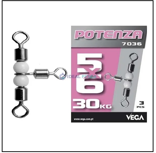 Vega 7036 – Cross line roller swivel with pear beads