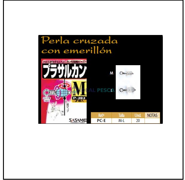 PÉROLAS c/ PERFURAÇÃO CRUZADA COM DESTORCEDOR SASAME