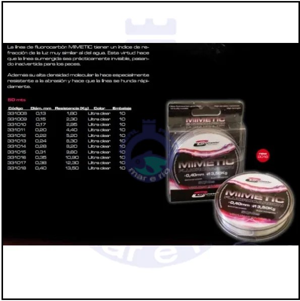 CINNETIC FLUOROCARBONO MIMETIC 50 MT.