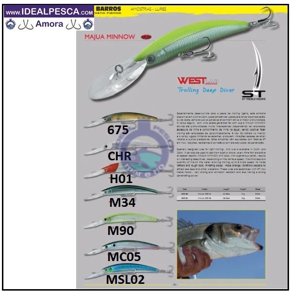 WEST LAB 13cm MAJUA MINNOW DEEP DIVER