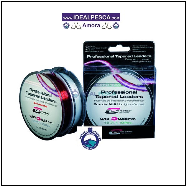 Chicote CINNETIC PROFESSIONAL TAPERED LEADERS VERMELHO