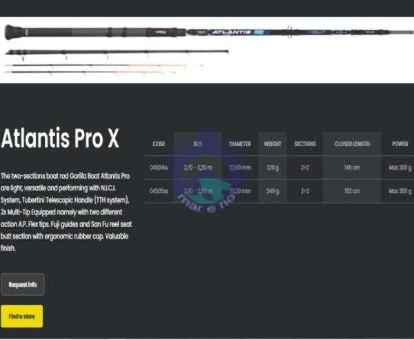 CANA TUBERTINI ATLANTIS PRO X 2.70-3.20 MT.