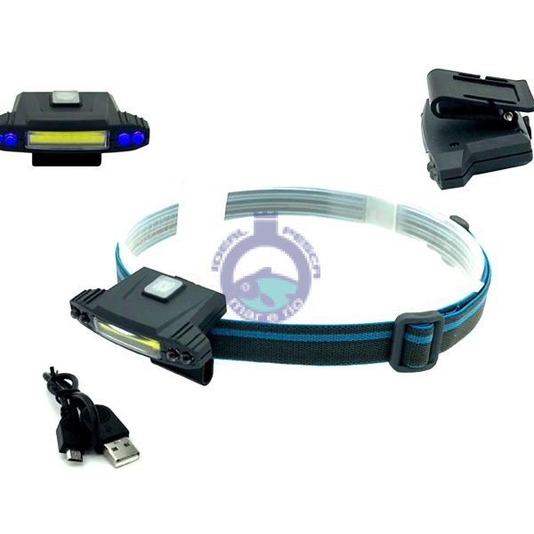 LANTERNA de cabeça BLUEFOX 100 LUMENS recarregável