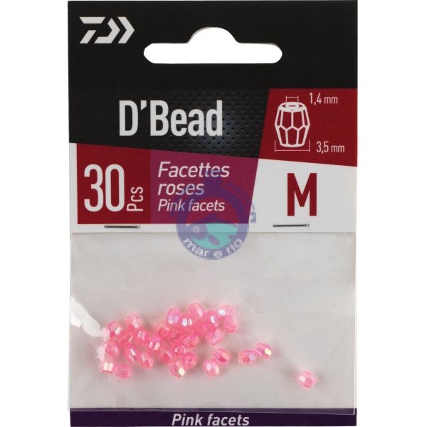 Pérolas c/ facetas rosa Daiwa