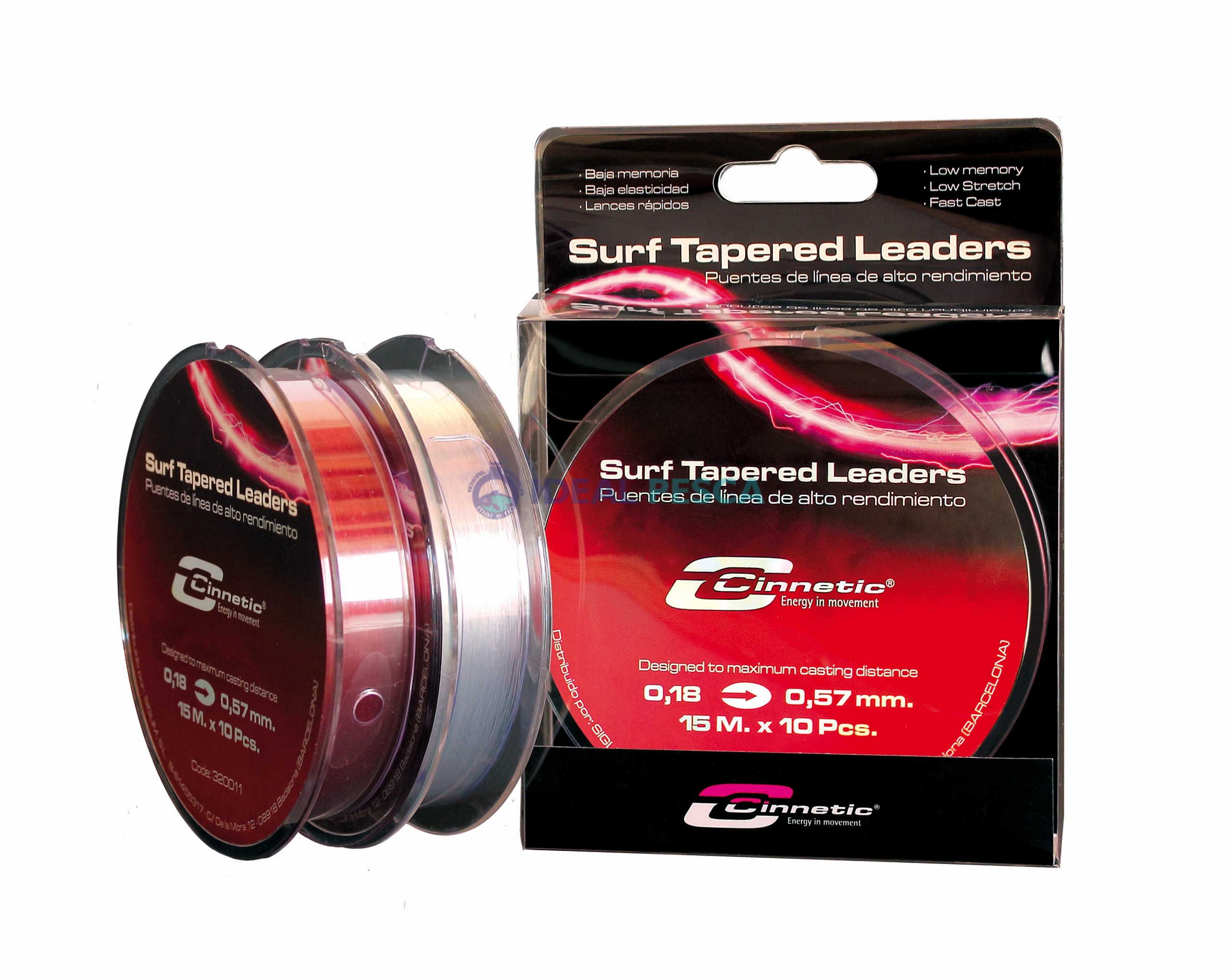 Chicote CINNETIC Tapered Leaders TRANSPARENTE