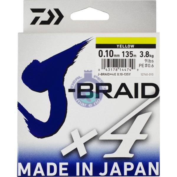LINHA daiwa J-BRAID X4 135 mts yellow