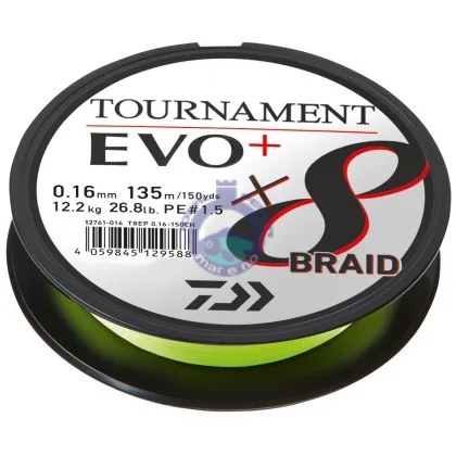 LINHA daiwa Tournament 8 Braid EVO + multicolor 300mts.