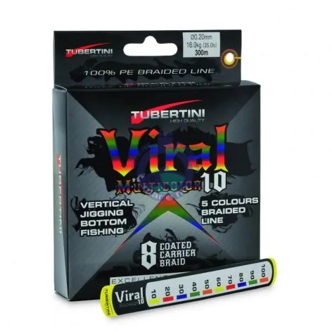 Linha Tubertini VIRAL 8 Braid multicolor 300mts.