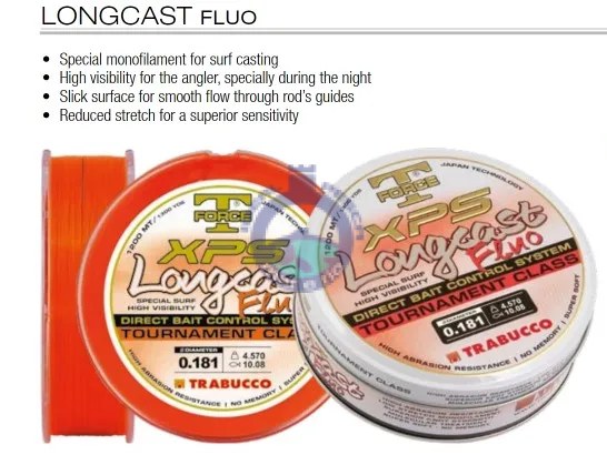 Linha TRABUCCO XPS LONGCAST FLUO 1200MT. LARANJA