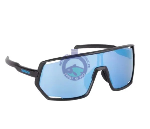 Óculos de Sol Desportivos Lesath – Preto Mate & Lentes Azuis Espelhadas