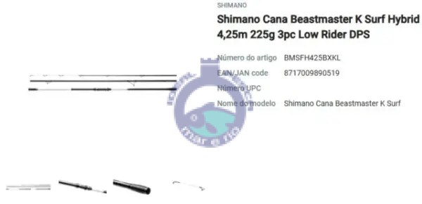 Shimano Cana Beastmaster K Surf Hybrid 4,25m 225g 3pc