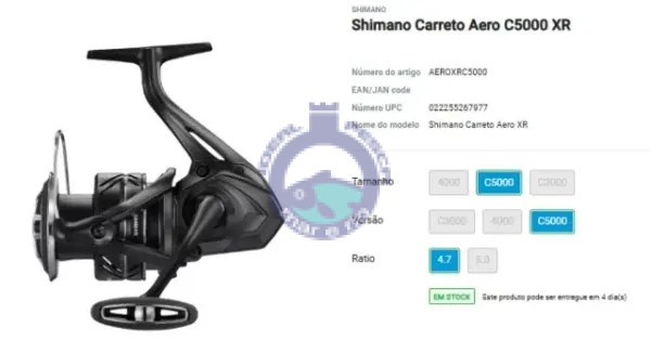 Carreto Shimano Aero C5000 XR – Pesca Spinning de Alta Performance
